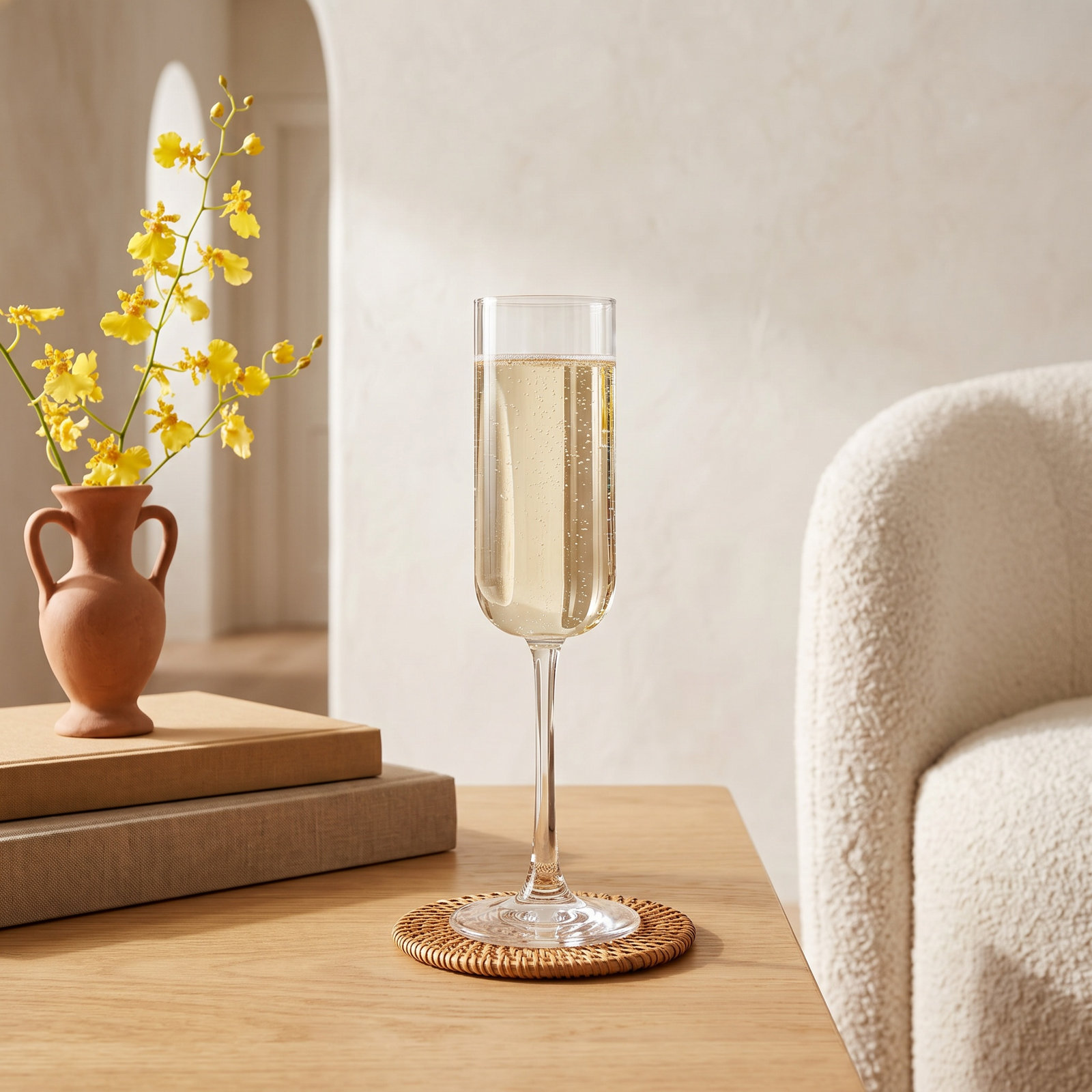 Paneled Ribbed Champagne Flute