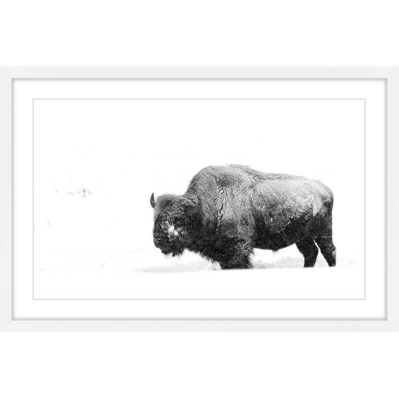 Winter Coat White Framed Canvas Print, 32" x 22"