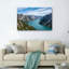 Ensemble de 1 tableau sur toile représentant un lac de montagne-129062071-129062074