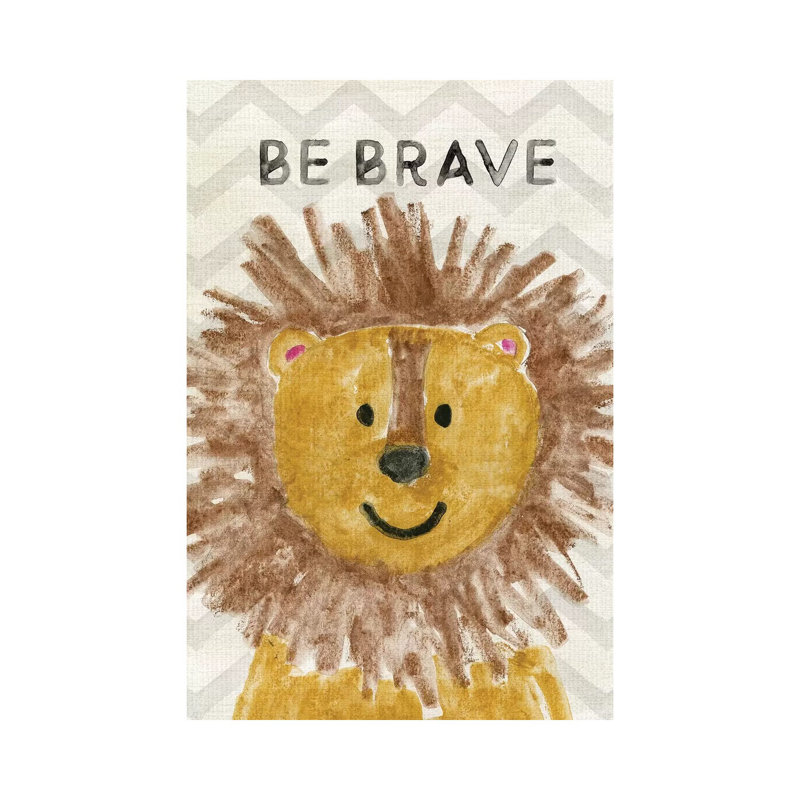 Safari Be Brave - Print on Canvas, Wrapped Canvas, 101.6cm H x 20.32cm W x 1.91cm D