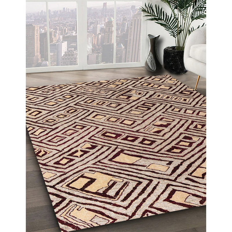 Tapis abstrait moderne 4751, Carré 3 pi