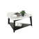 Table basse triangulaire contemporaine avec tablette de rangement
