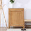 Solid Wood Grain Minimalist Shoe Cabinet 20 Pair Solid Wood Shoe Storage Cabinet