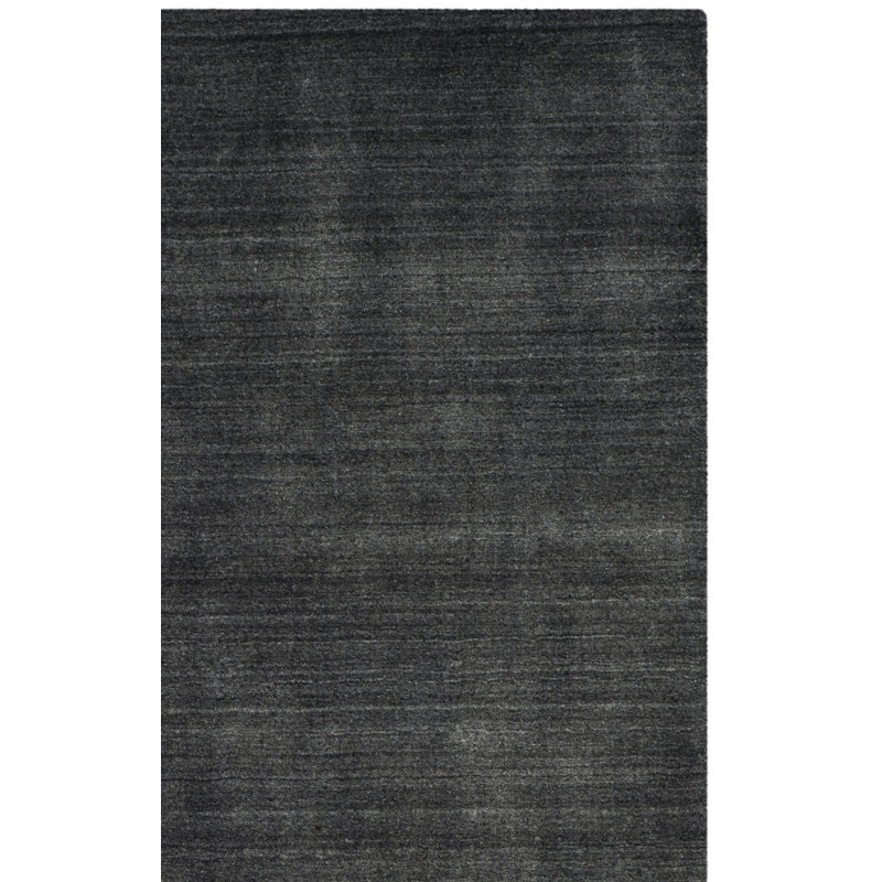 Tapis gris anthracite tissé à la main Mcelroy, Rectangle 8 pi x 10 pi