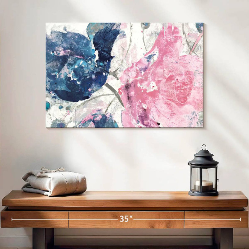 Avery Fireworks Abstract Navy Blue Flower, 16" H x 24" W