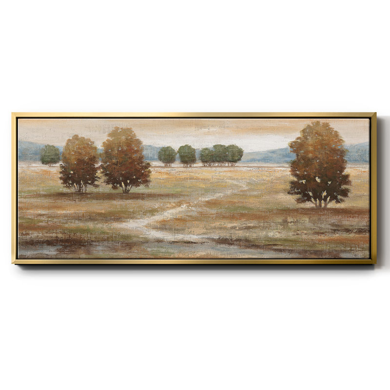 Linen Landscape I, reproduction d'art sur toile, H 12 po x l 30 po x P 1,5 po, Or