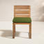 Venice Teak Patio Dining Side Chair with Cushion-162414682