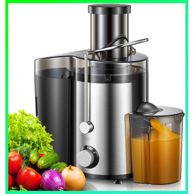 500W Centrifugal Juicer Machine – Wide 3” Feed Chute For Fruits & Vegetables, Easy To Clean, BPA-Free Stainless Steel Extractor