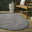 Tapis intérieur / extérieur gris / noir Omid-816689954