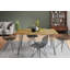 Purtell Oak Unfinished Solid Wood Top Metal Base Dining Table-1319110203-1319110193