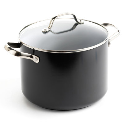 GreenPan Valencia Pro Hard Anodized Induction Healthy Ceramic Nonstick Stock Pot   