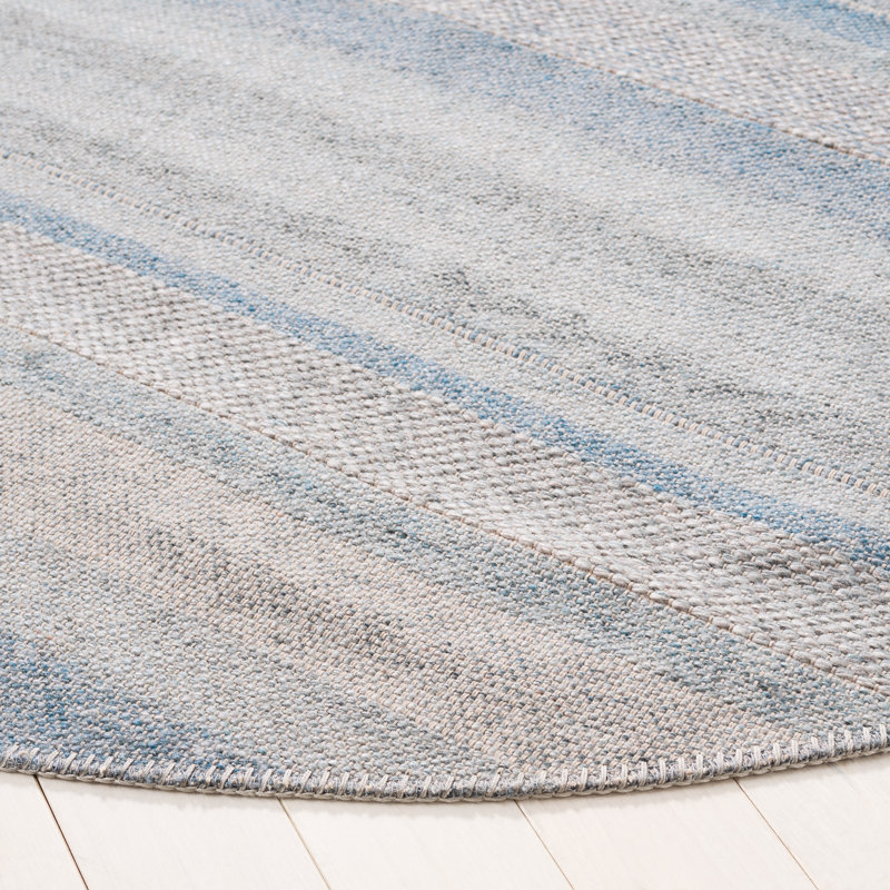 Keyone Performance Striped Rug, Round 7'