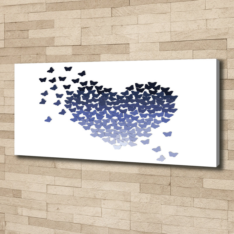 Heart From Butterflies - Wrapped Canvas Print