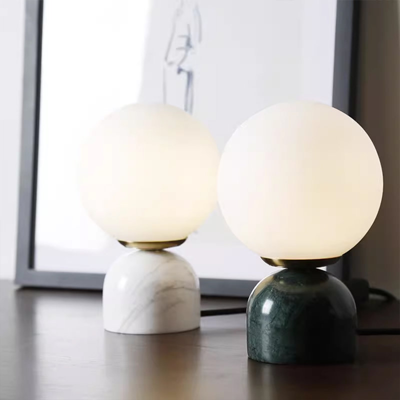 Gysel Marble Novelty Lamp, White