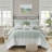 Full/Queen 5 Piece Seersucker Comforter Set With Throw Pillows-119922360-119922362