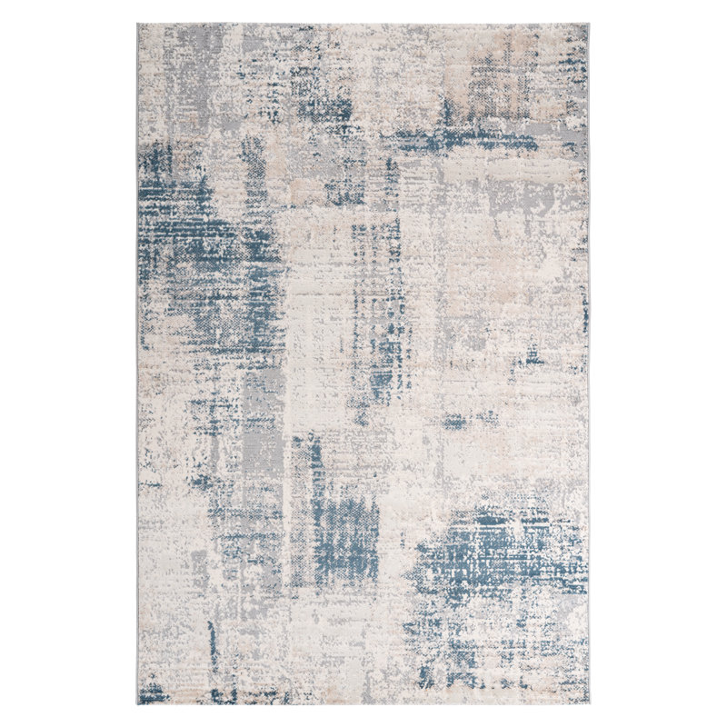 Salsa Abstract Area Rug, Blue, Rectangle 120 x 170cm