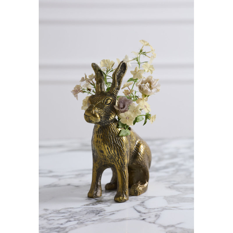 Golden Hare Vase, Antique-Gold