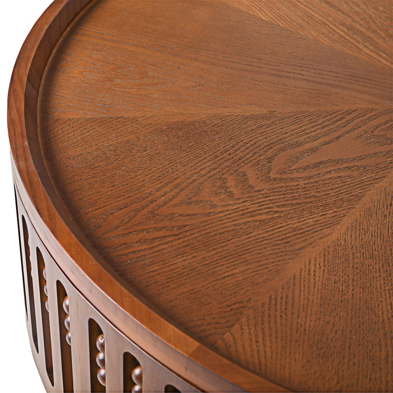 Table d'appoint en bois avec rangement rabattable