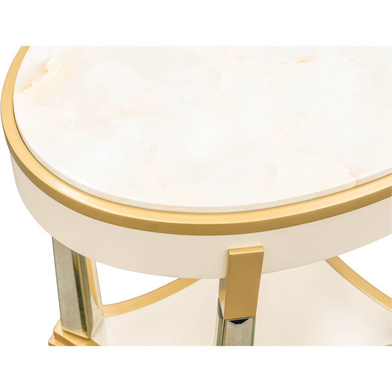 Scotts Square End Table - Light Champagne