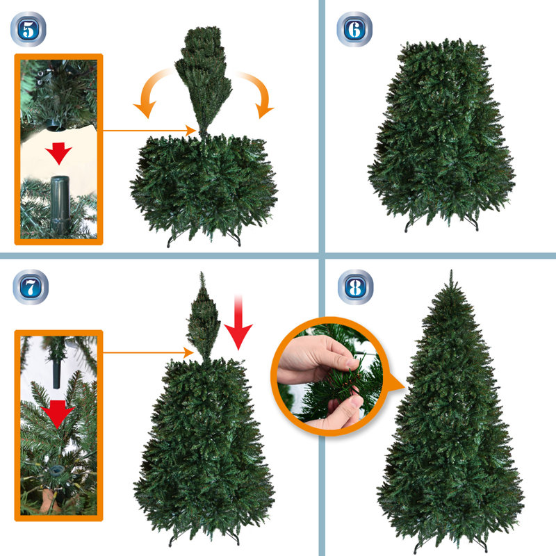 Arbre de noël artificiel pin vert, 7,5 pi