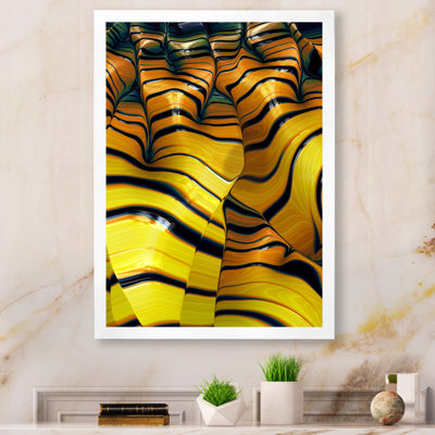 Vortex jaune dynamique - Décoration murale moderne et contemporaine en toile