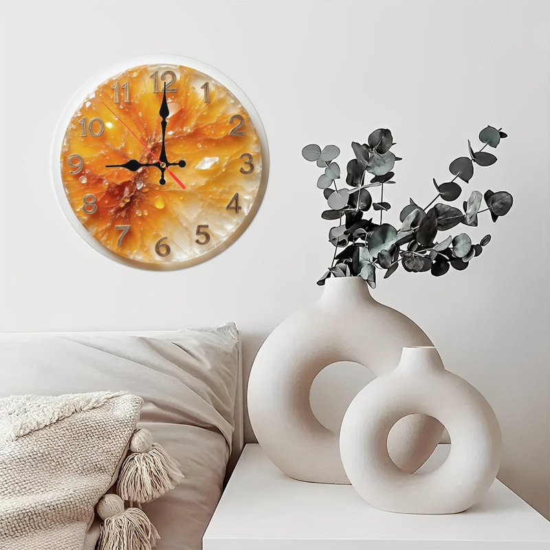 Horloge avec motif tranche d'agrumes