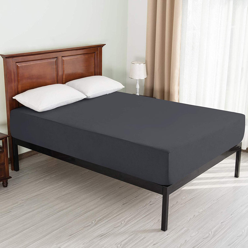 Protège-matelas ajusté ultra doux, Gris, Reine