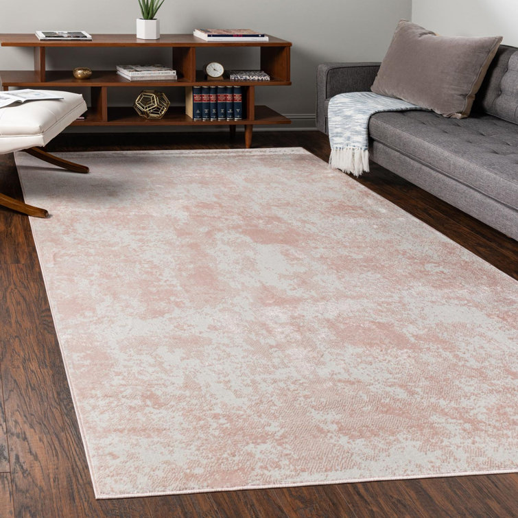 Tapis rose clair / blanc Juliette