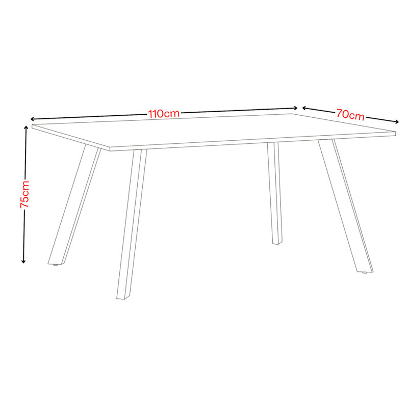 Metal Base Dining Table, Black Wood