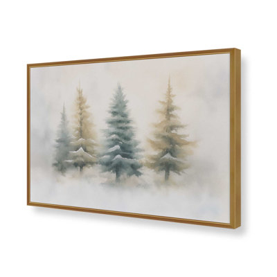 «Snowlit Pines», reproduction d'art