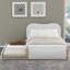 Upholstered Platform Bed With Wood Supporting Feet And Twin Size Trundle-121066377-121066378