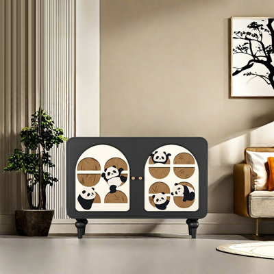 Armoire décorative de style crème à double porte