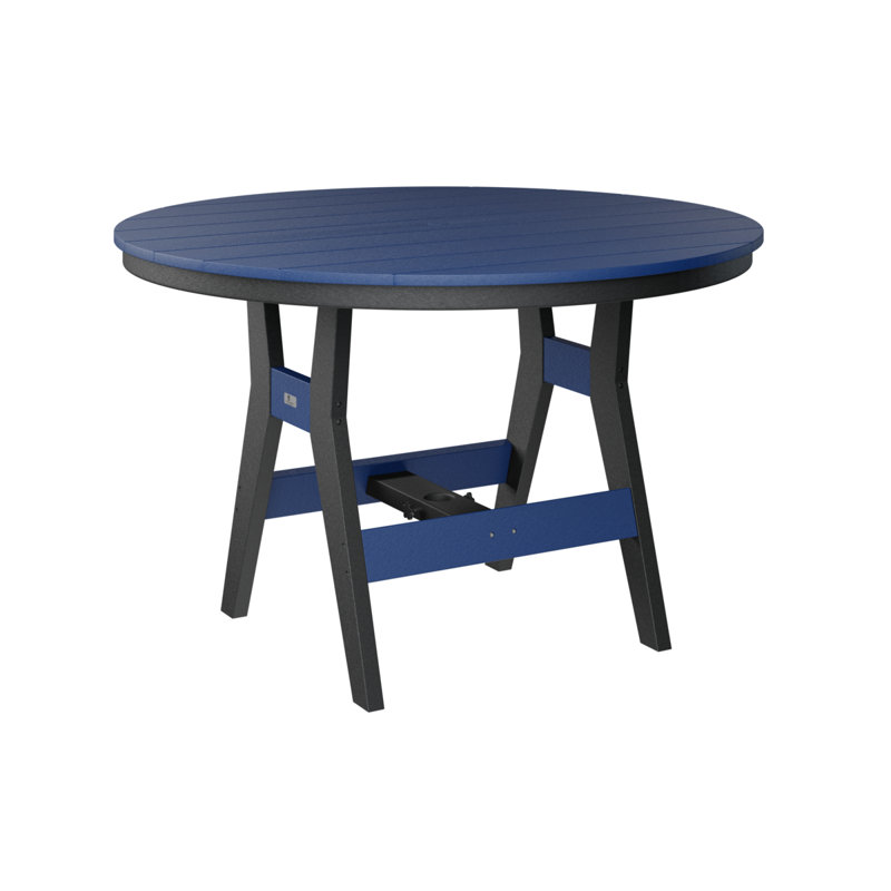 Berlin Gardens Harbor 60″ Round Counter Height Table, Black, 35.5" H x 48" W x 48" D, Pacific Blue