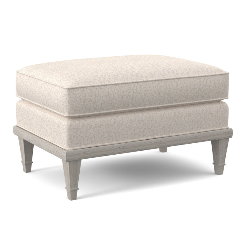 Dublin Ottoman, Elise Linen, Bisque