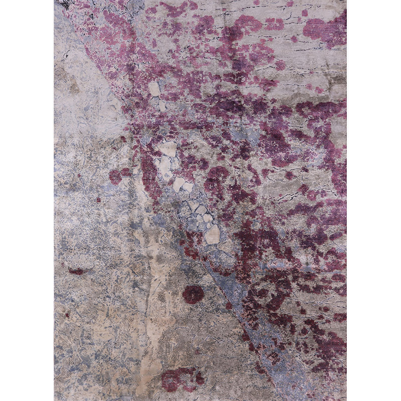 Tapis mauve / ivoire / gris Brentry, Rectangle 3 pi x 5 pi