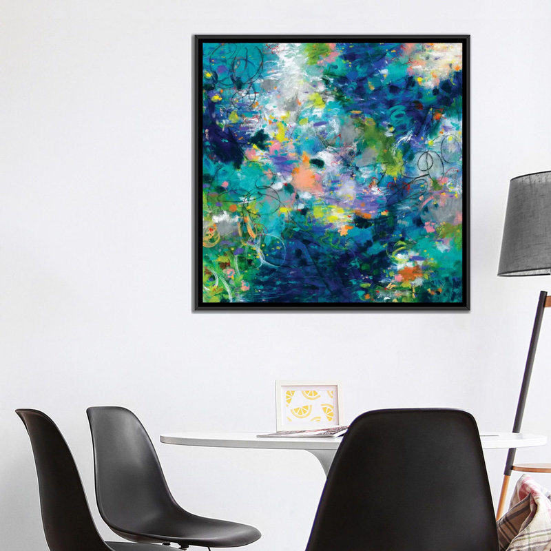 «Deeper Than the Ocean», reproduction sur toile, H 26 po x l 26 po x P 1,5 po, Toile avec cadre noir, Pas de tapis
