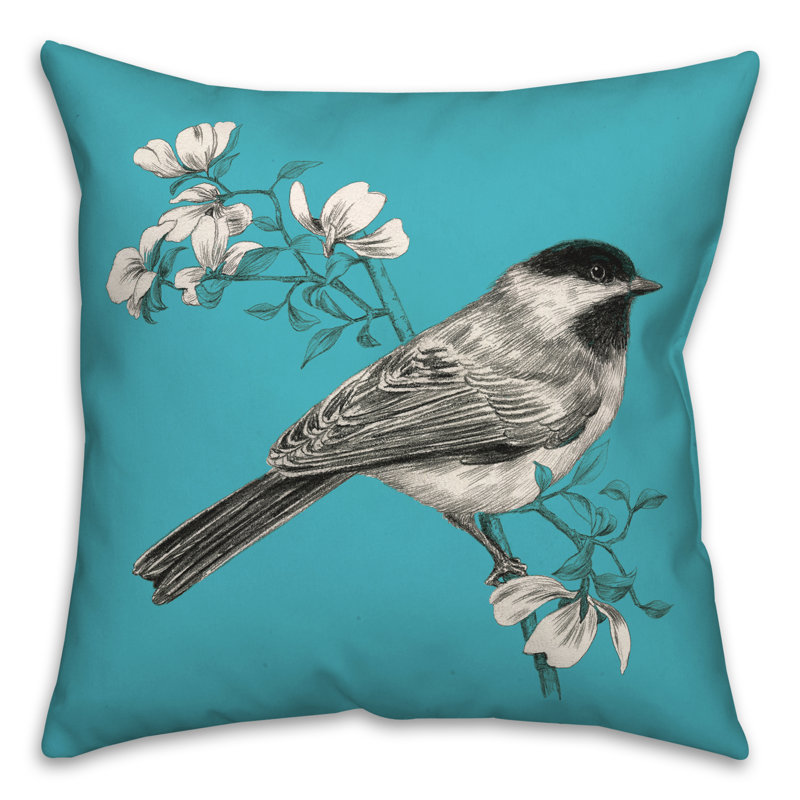 Housse de coussin d'extérieur carré et insert, Bleu sarcelle