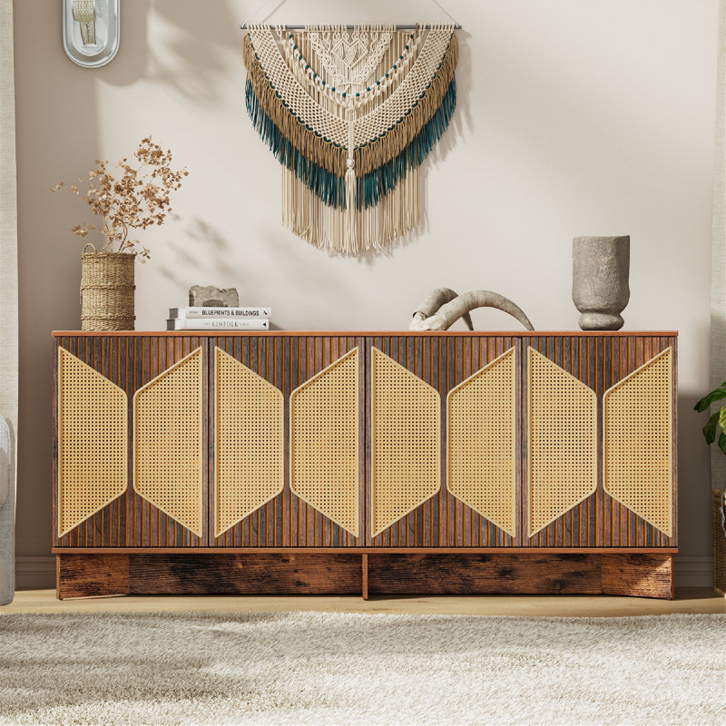 Ceira 70'' Sideboard Buffet Cabinet with Storage Rattan Living Room