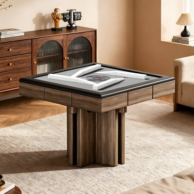 Rubberwood Fully Automatic Mahjong & Dining Table for Home Use for Chinese Rules