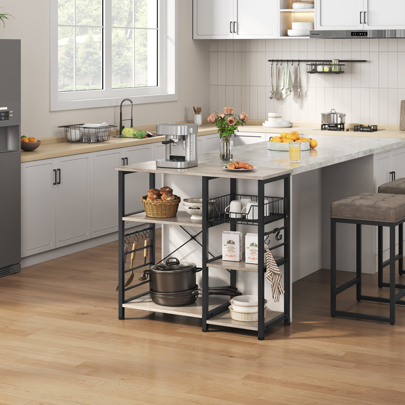 Finck Kitchen Island, Gray