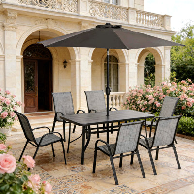 Outdoor Dining Table And Chairs Set,8 Pieces Patio Furniture Set
