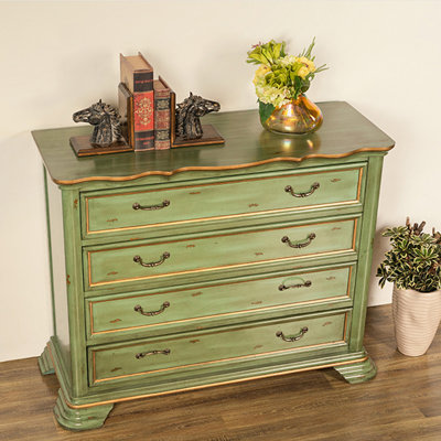 Simple commode d'appoint en bois vert