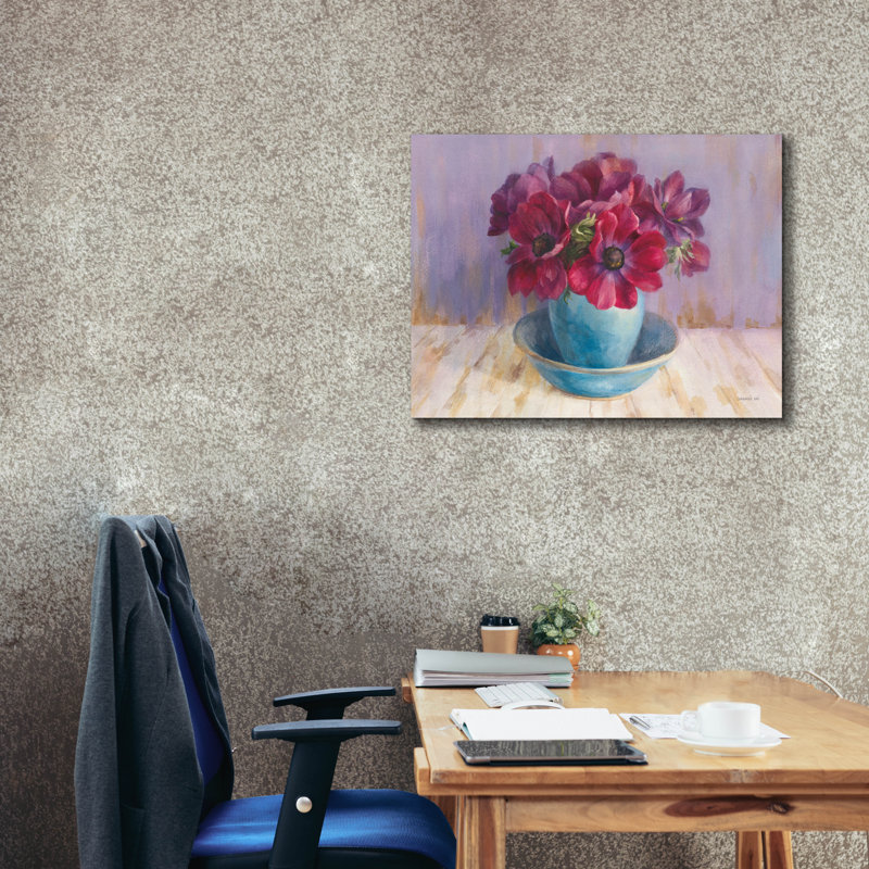 «Anemones From Rhinebeck» par Danhui Nai, art mural sur toile, H 26 po x l 34 po