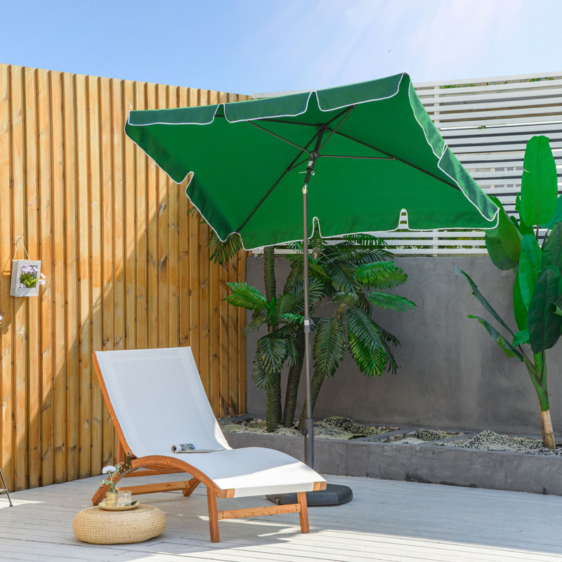 Ahviana 198cm Tilt Market Parasol, Green