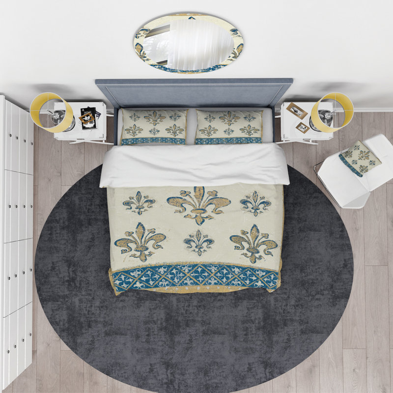 Polyester Weave / Muslin Abstract Duvet Cover, King Duvet Cover + 2 Shams