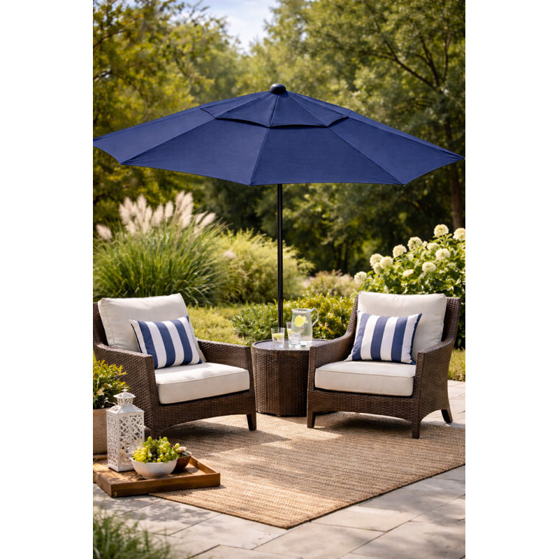 Housse de remplacement pour parasol de patio Mack, Bleu marine