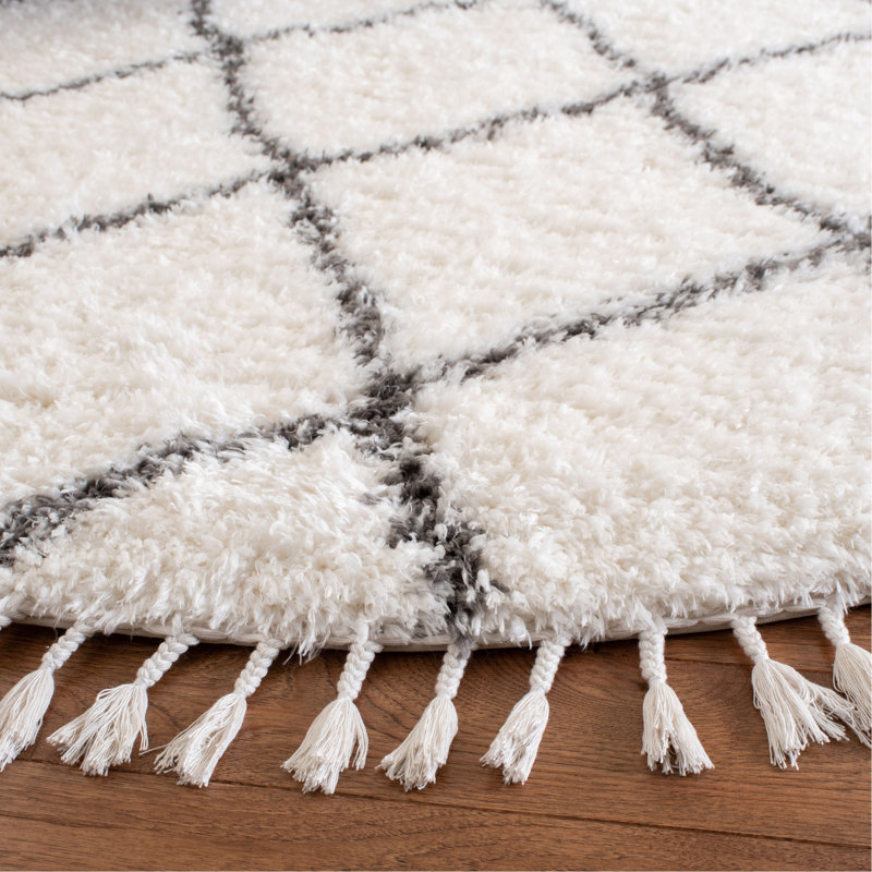 Shanaya Performance Geometric Rug, Round 6'7"