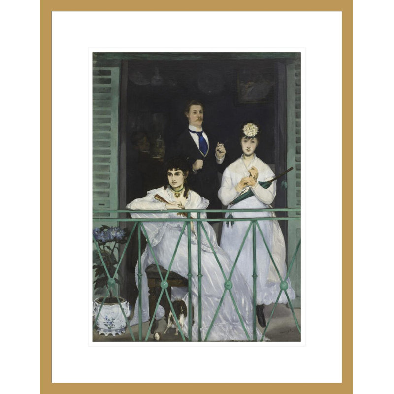 Le balcon d'Edward Manet - estampe numérique encadrée, H 21,75 po x l 17,26 po