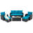 6 Piece Sofa Seating Group With Cushions-122026365