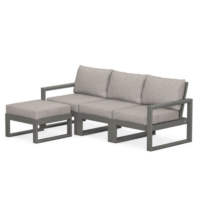 POLYWOOD EDGE Modular Deep Seating Set with Ottoman